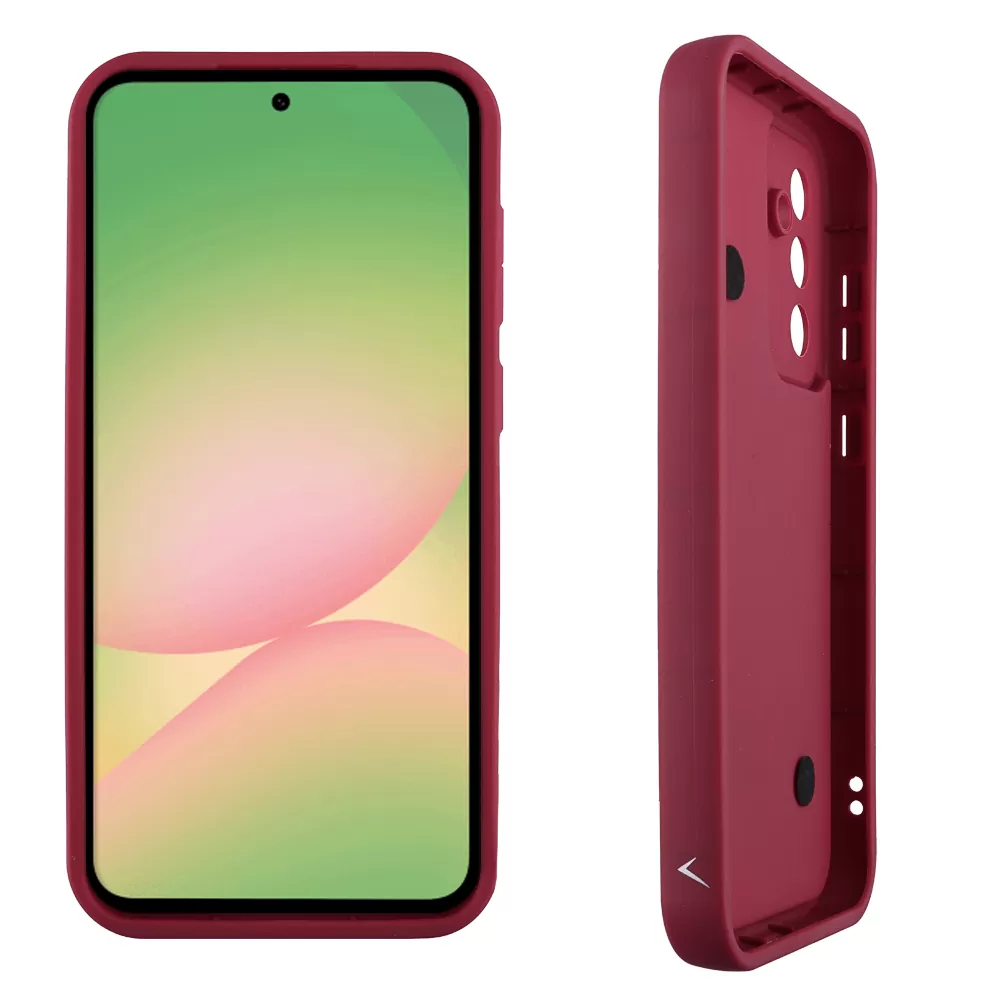 VOLTE-TEL SILICON TPU WITH STRAP ΘΗΚΗ SAMSUNG A56 5G A566 6.7in  FULL CAMERA PROTECTION BURGUNDY WITH RED HEARTS - Image 4