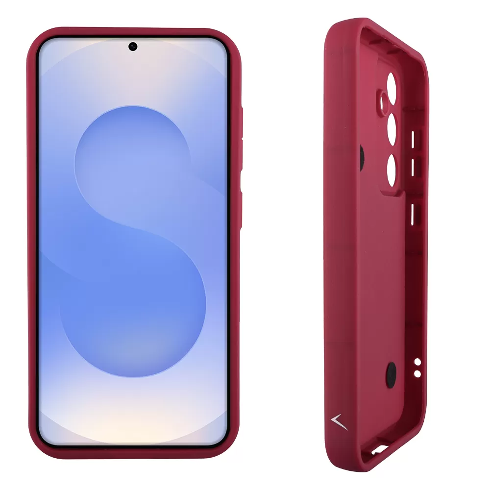 VOLTE-TEL SILICON TPU WITH STRAP ΘΗΚΗ SAMSUNG S25 5G S931 6.2in  FULL CAMERA PROTECTION BURGUNDY WITH RED HEARTS - Image 4