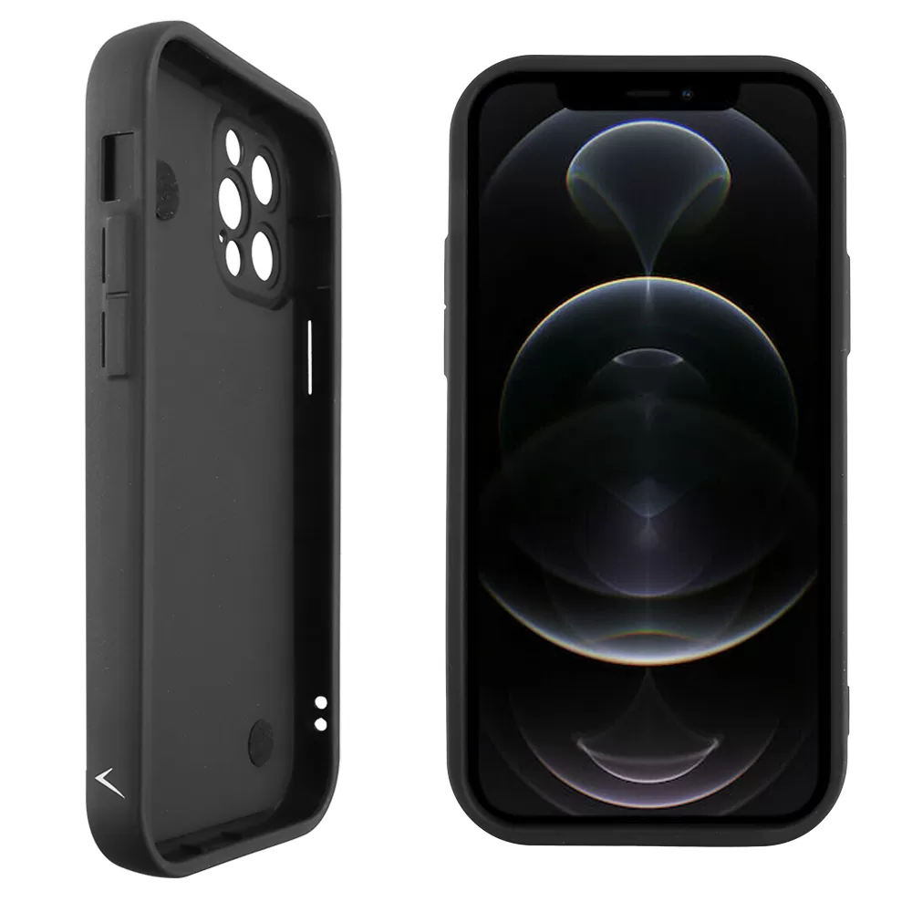 VOLTE-TEL SILICON TPU WITH STRAP ΘΗΚΗ IPHONE 12 PRO 6.1in  FULL CAMERA PROTECTION BLACK WITH BLACK BUTTERFLIES - Image 4