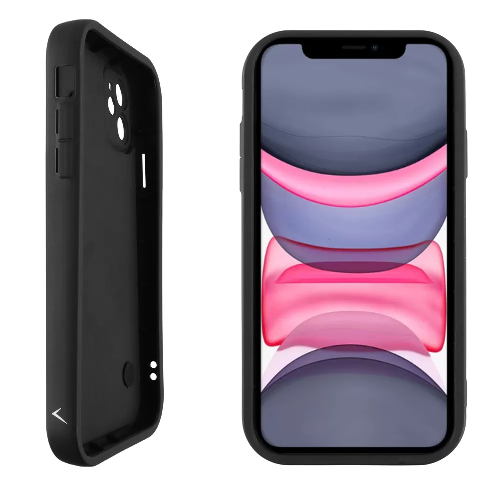 VOLTE-TEL SILICON TPU WITH STRAP ΘΗΚΗ IPHONE 11 6.1in  FULL CAMERA PROTECTION BLACK WITH BLACK BUTTERFLIES - Image 4