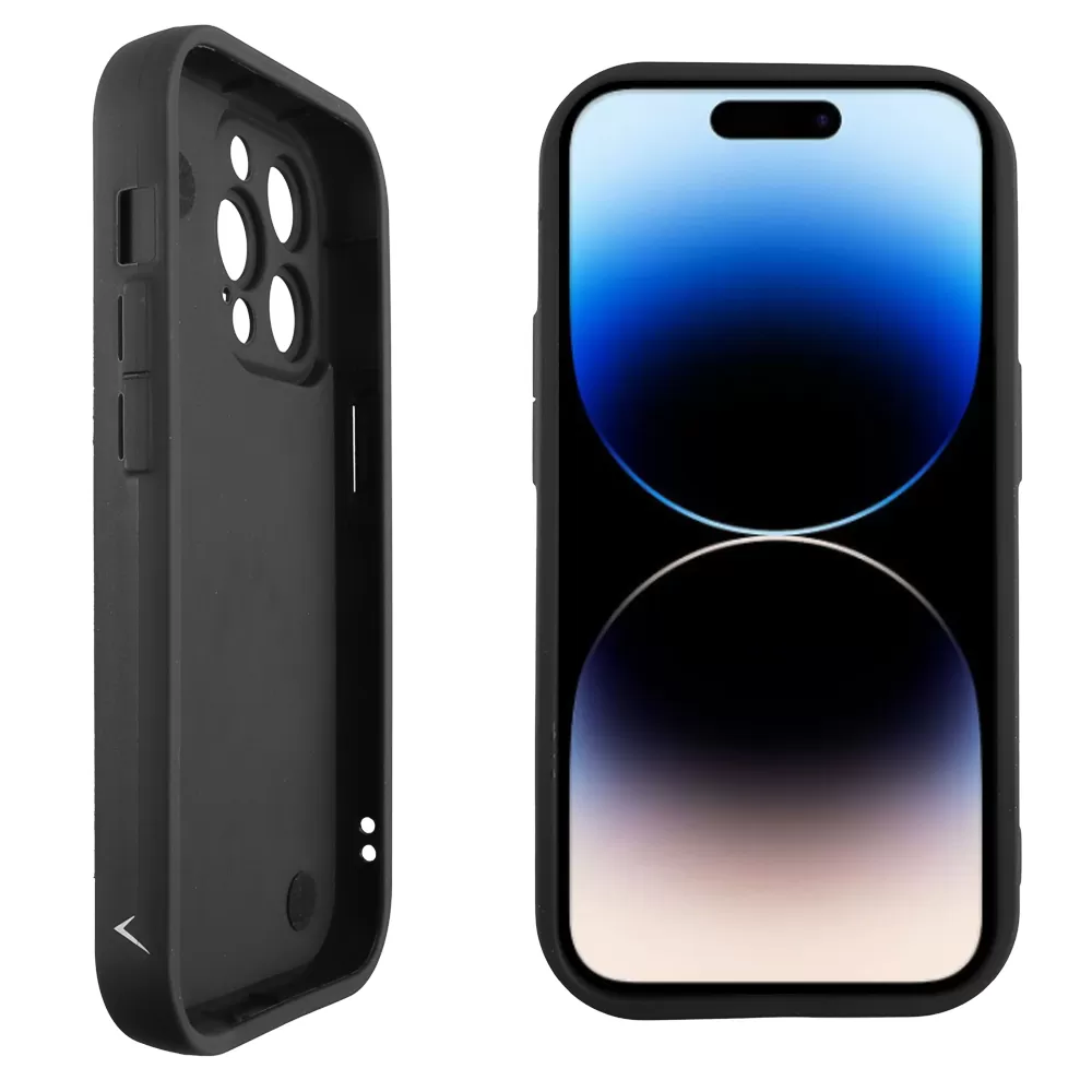 VOLTE-TEL SILICON TPU WITH STRAP ΘΗΚΗ IPHONE 14 PRO 6.1in  FULL CAMERA PROTECTION BLACK WITH BLACK BUTTERFLIES - Image 4