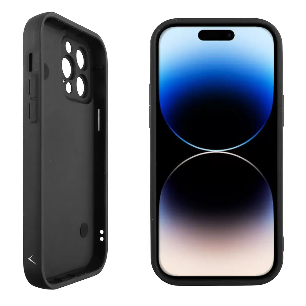 VOLTE-TEL SILICON TPU WITH STRAP ΘΗΚΗ IPHONE 14 PRO MAX 6.7in  FULL CAMERA PROTECTION BLACK WITH BLACK BUTTERFLIES - Image 4