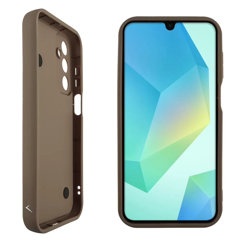 VOLTE-TEL SILICON TPU WITH STRAP ΘΗΚΗ SAMSUNG A16 4G A165/A16 5G A166 6.7in  FULL CAMERA PROTECTION BROWN WITH WHITE BUTTERFLIES - Image 4