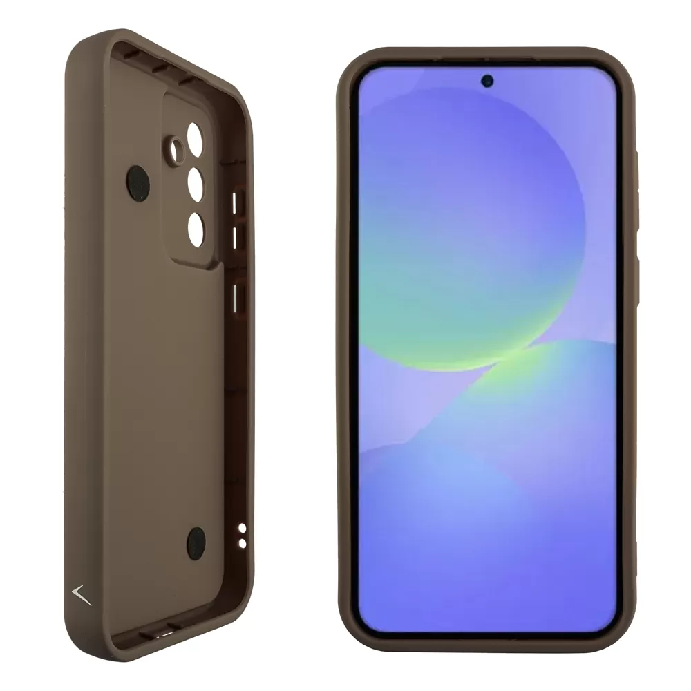 VOLTE-TEL SILICON TPU WITH STRAP ΘΗΚΗ SAMSUNG A36 5G A366 6.7in  FULL CAMERA PROTECTION BROWN WITH WHITE BUTTERFLIES - Image 4