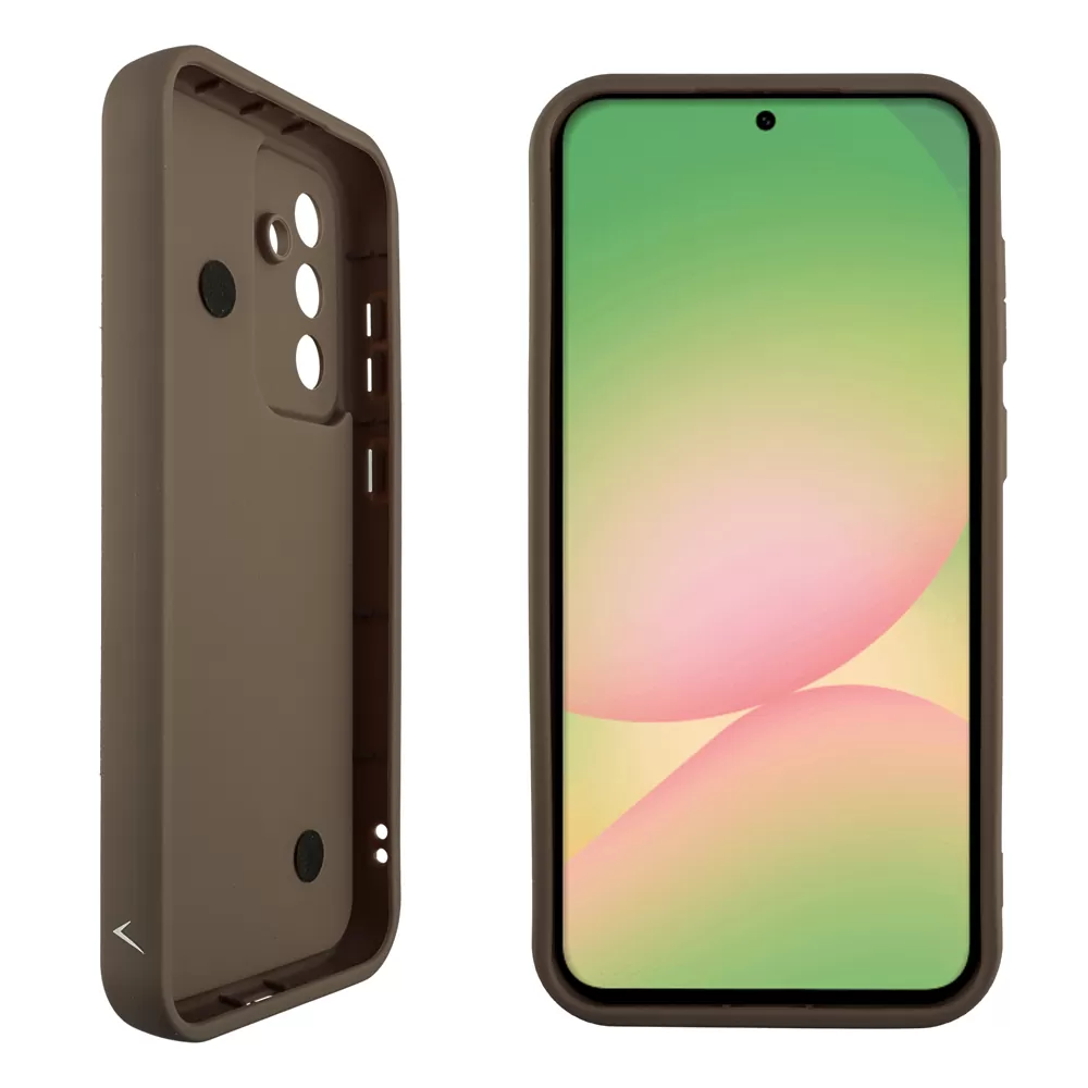 VOLTE-TEL SILICON TPU WITH STRAP ΘΗΚΗ SAMSUNG A56 5G A566 6.7in  FULL CAMERA PROTECTION BROWN WITH WHITE BUTTERFLIES - Image 4