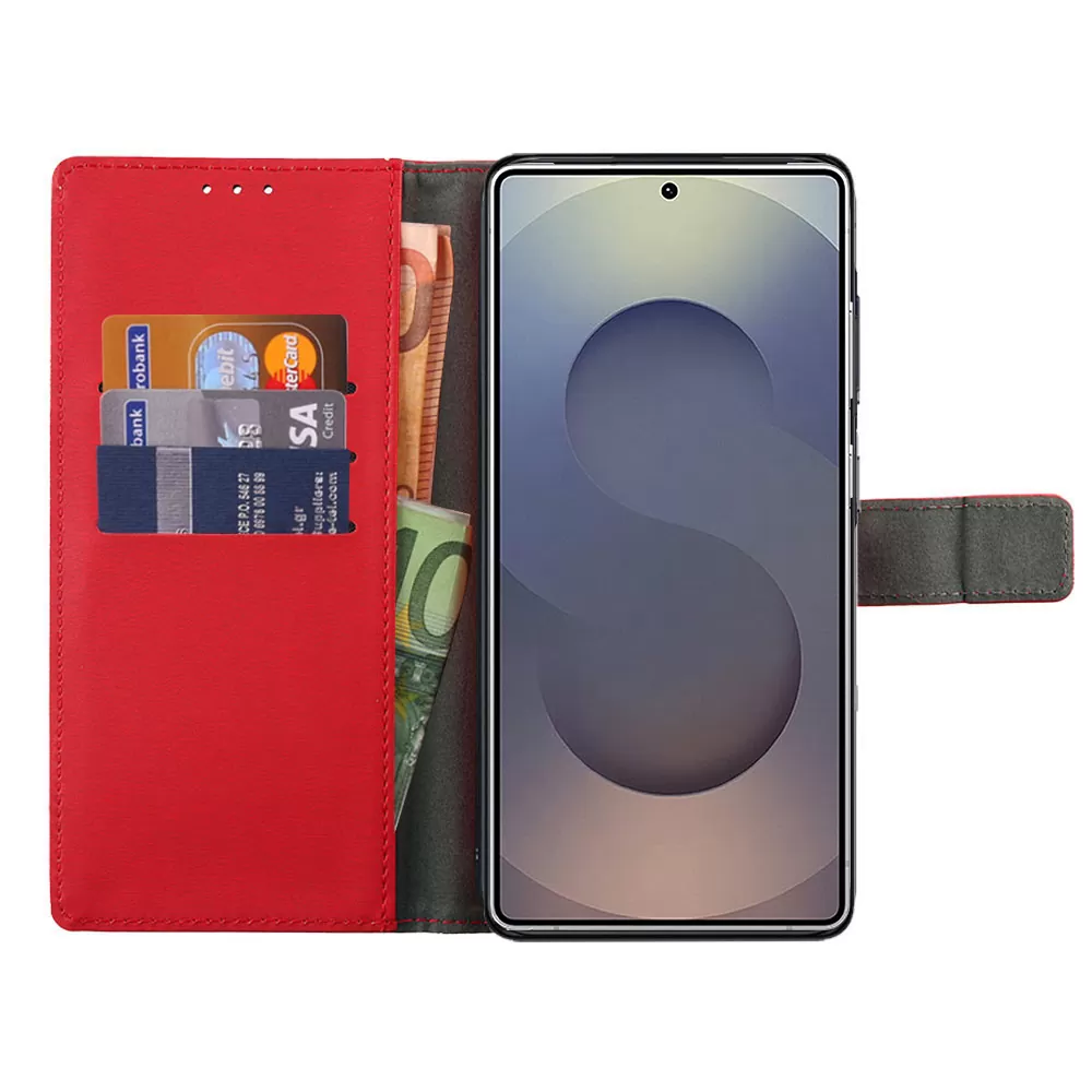 VOLTE-TEL ALLURE ΘΗΚΗ SAMSUNG S25 ULTRA 5G S938 6.9in  MAGNET BOOK STAND CLIP RED - Image 6