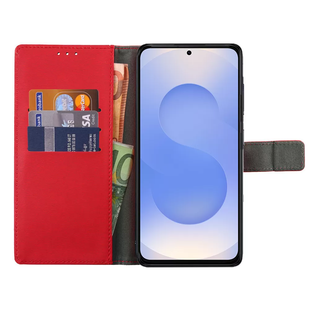 VOLTE-TEL ALLURE ΘΗΚΗ SAMSUNG S25 5G S931 6.2in  MAGNET BOOK STAND CLIP RED - Image 6