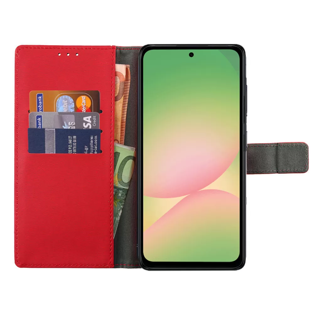 VOLTE-TEL ALLURE ΘΗΚΗ SAMSUNG A56 5G A566 6.7in  MAGNET BOOK STAND CLIP RED - Image 6