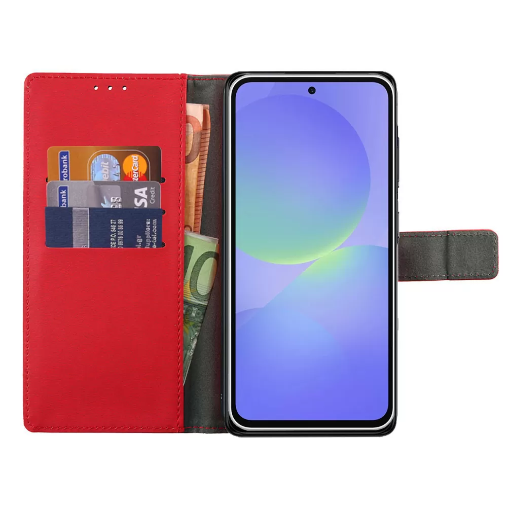 VOLTE-TEL ALLURE ΘΗΚΗ SAMSUNG A36 5G A366 6.7in  MAGNET BOOK STAND CLIP RED - Image 6