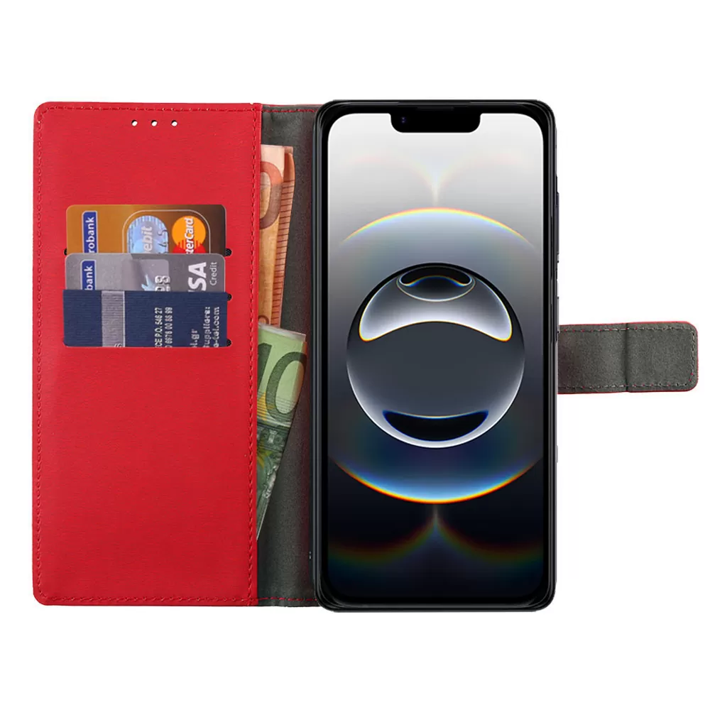 VOLTE-TEL ALLURE ΘΗΚΗ IPHONE 16E/ IPHONE 17E 6.1in  MAGNET BOOK STAND CLIP RED - Image 6