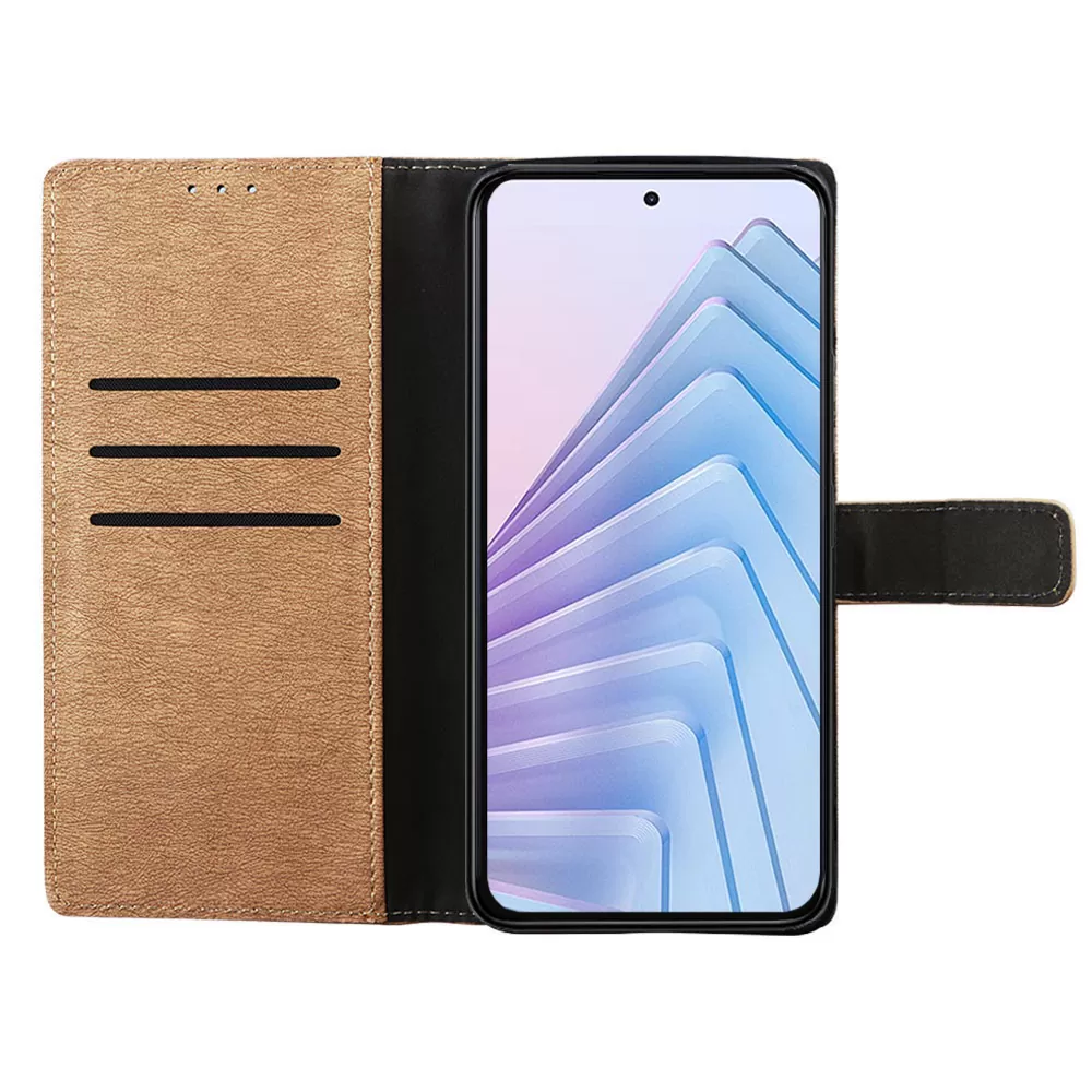 VOLTE-TEL ALLURE ΘΗΚΗ XIAOMI REDMI NOTE 14 5G 6.67in  MAGNET BOOK STAND CLIP GOLD - Image 6