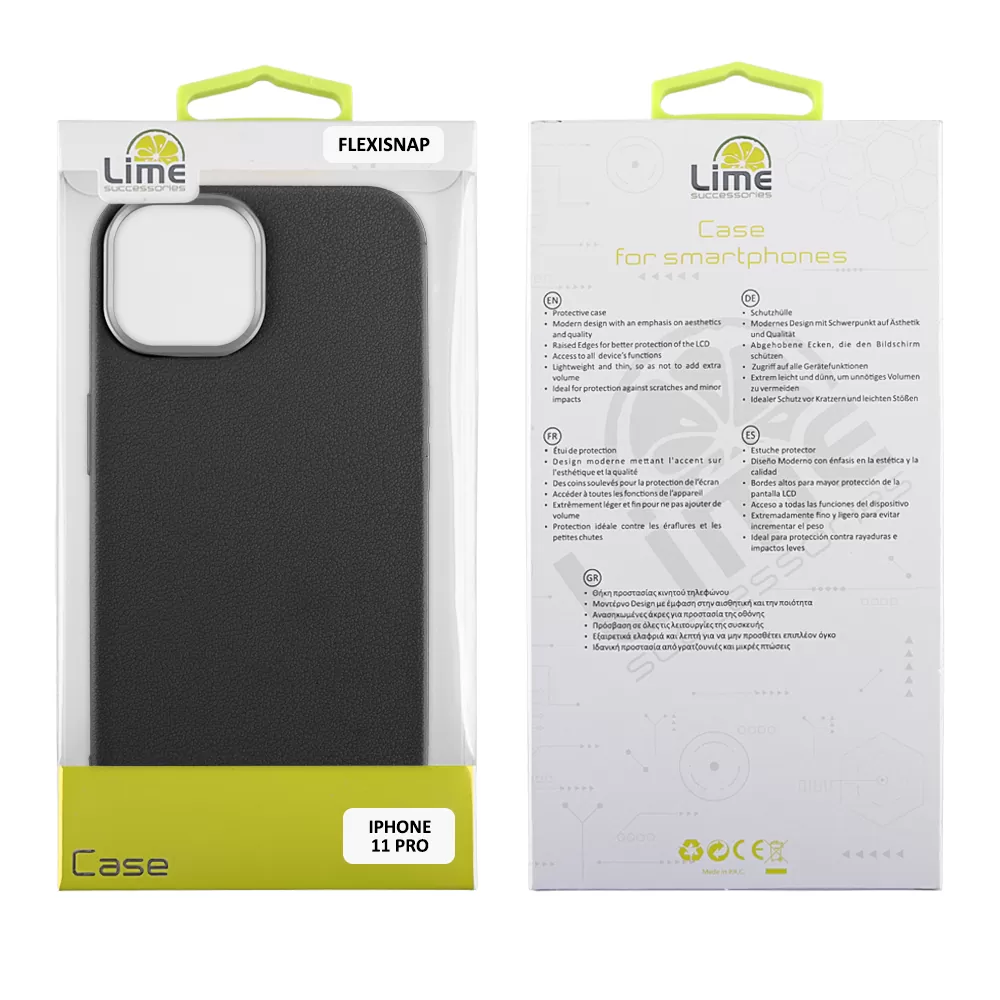 LIME FLEXISNAP TPU ΘΗΚΗ IPHONE 11 PRO 5.8in CAMERA GUARD BLACK - Image 2