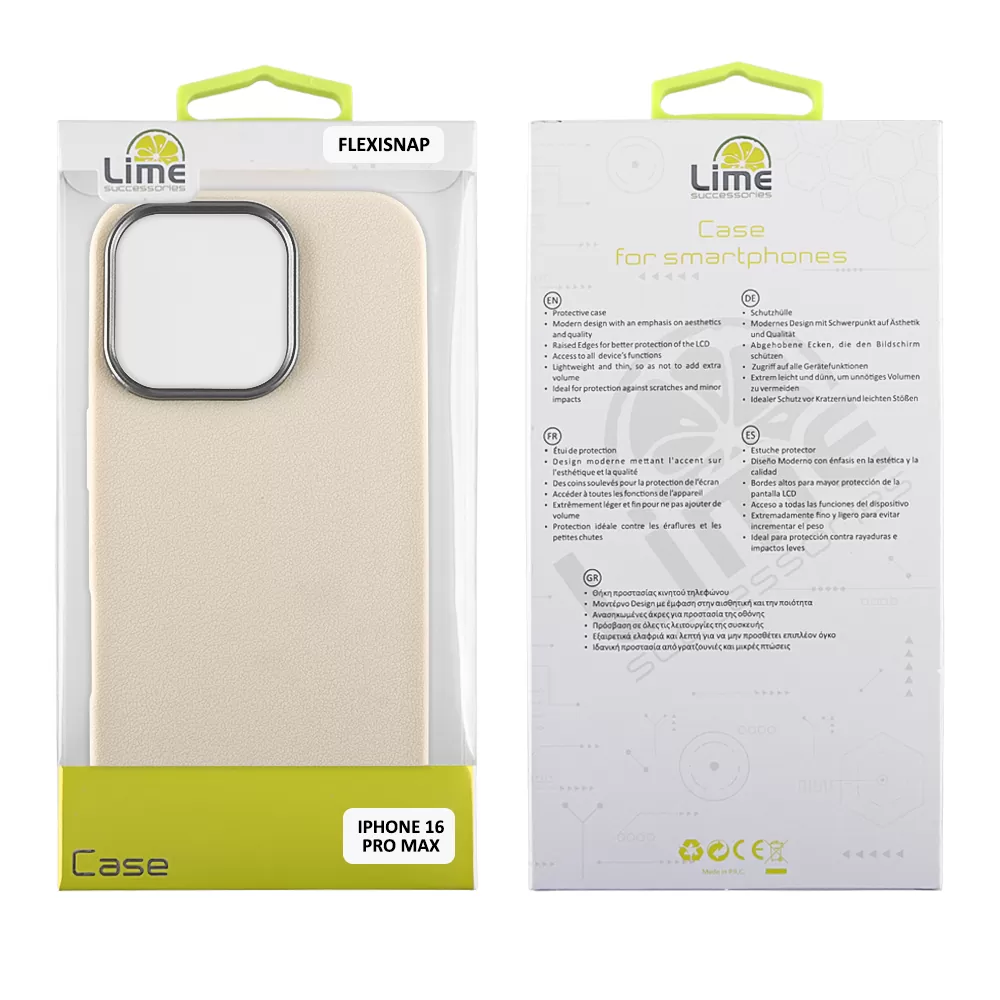 LIME FLEXISNAP TPU ΘΗΚΗ IPHONE 16 PRO MAX 6.9in CAMERA GUARD OFF WHITE - Image 2