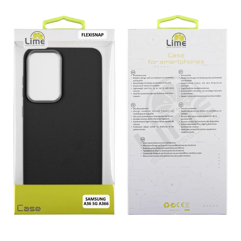 LIME FLEXISNAP TPU ΘΗΚΗ SAMSUNG A36 5G A366 6.7in CAMERA GUARD BLACK - Image 2