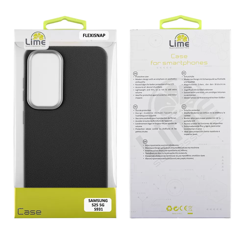LIME FLEXISNAP TPU ΘΗΚΗ SAMSUNG S25 5G S931 6.2in CAMERA GUARD BLACK - Image 2