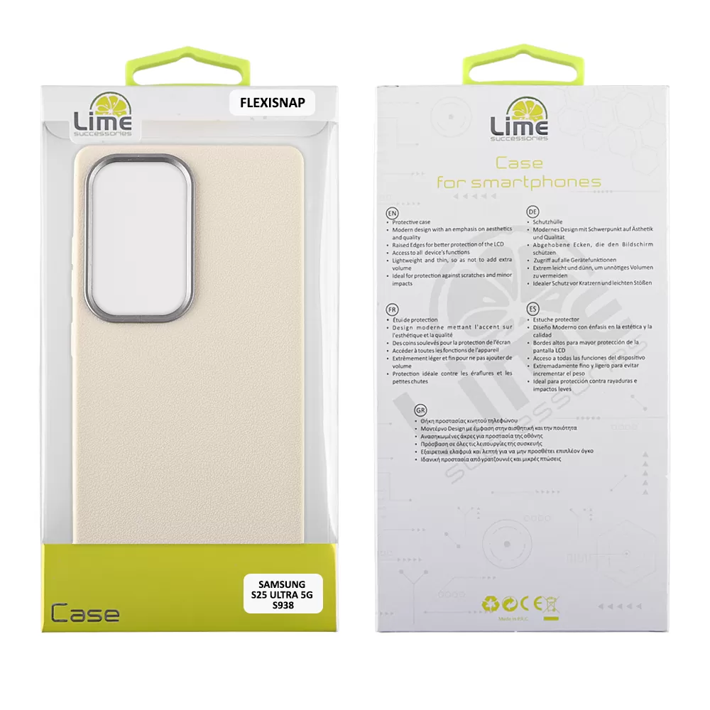 LIME FLEXISNAP TPU ΘΗΚΗ SAMSUNG S25 ULTRA 5G S938 6.9in CAMERA GUARD OFF WHITE - Image 2