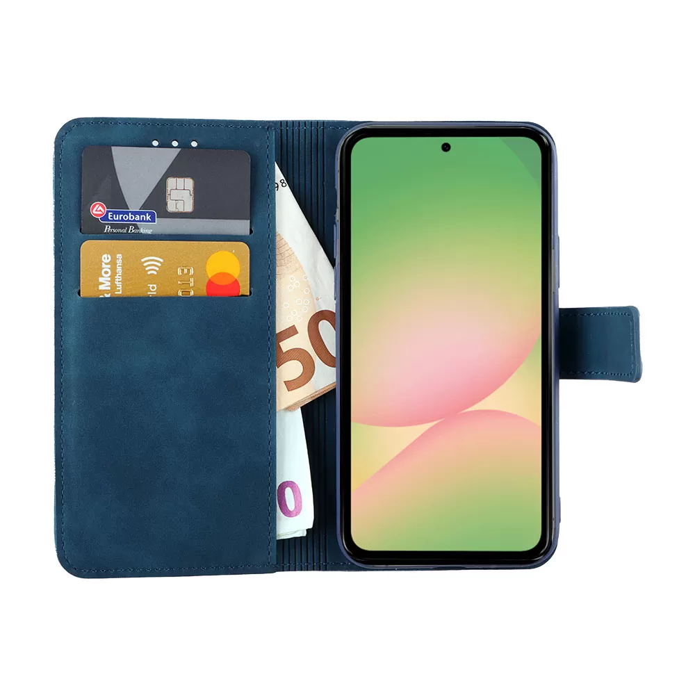 LIME ESSENTIAL ΘΗΚΗ SAMSUNG A56 5G A566 6.7in  MAGNET BOOK STAND CLIP DARK BLUE - Image 5