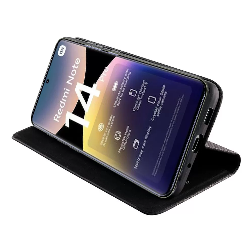 IDOL 1991 ELITE ΘΗΚΗ XIAOMI REDMI NOTE 14 PRO 4G 6.67in  ANTI-RFID BOOK STAND BLACK - Image 4