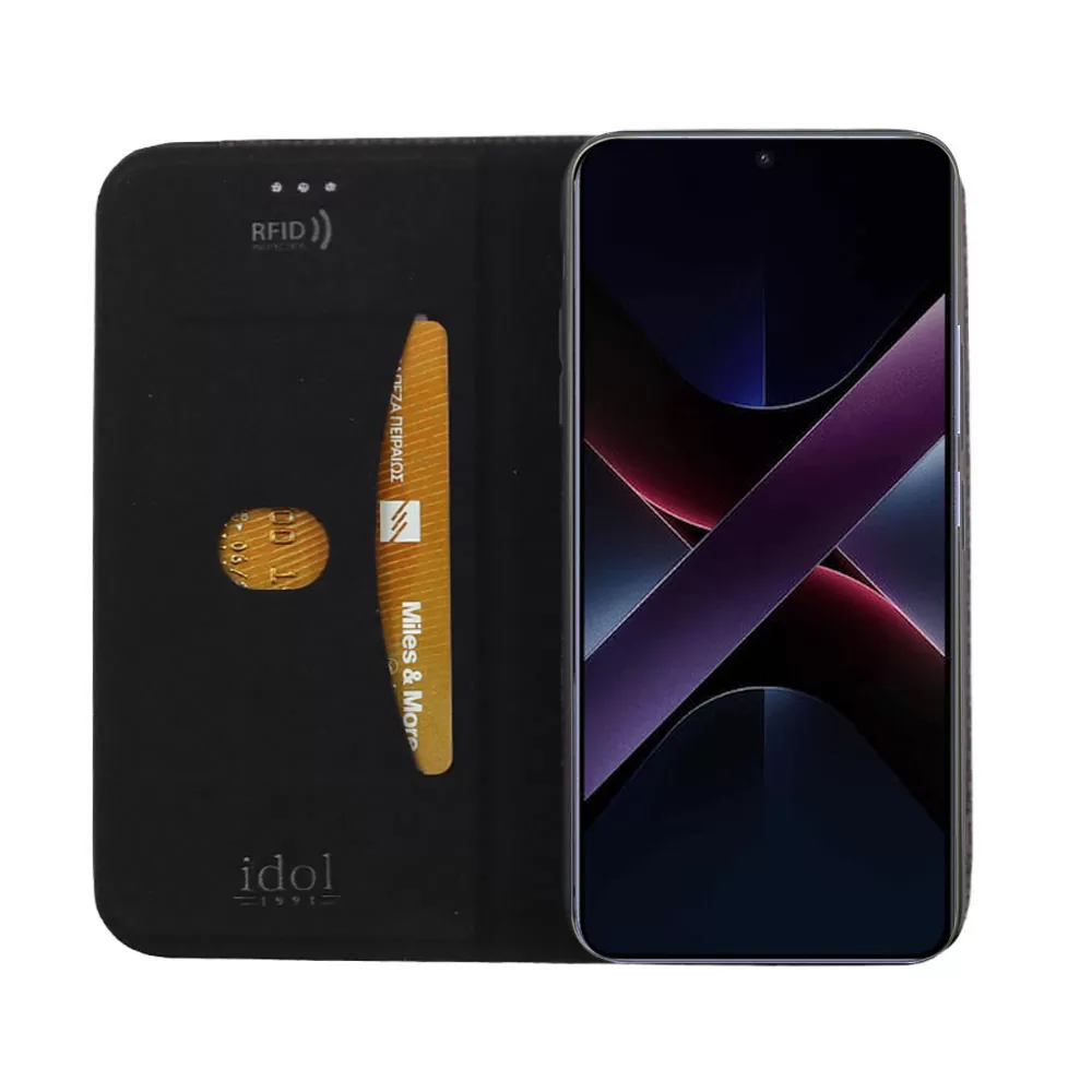 IDOL 1991 ELITE ΘΗΚΗ XIAOMI POCO X7 PRO 5G 6.67in  ANTI-RFID BOOK STAND BLACK - Image 7
