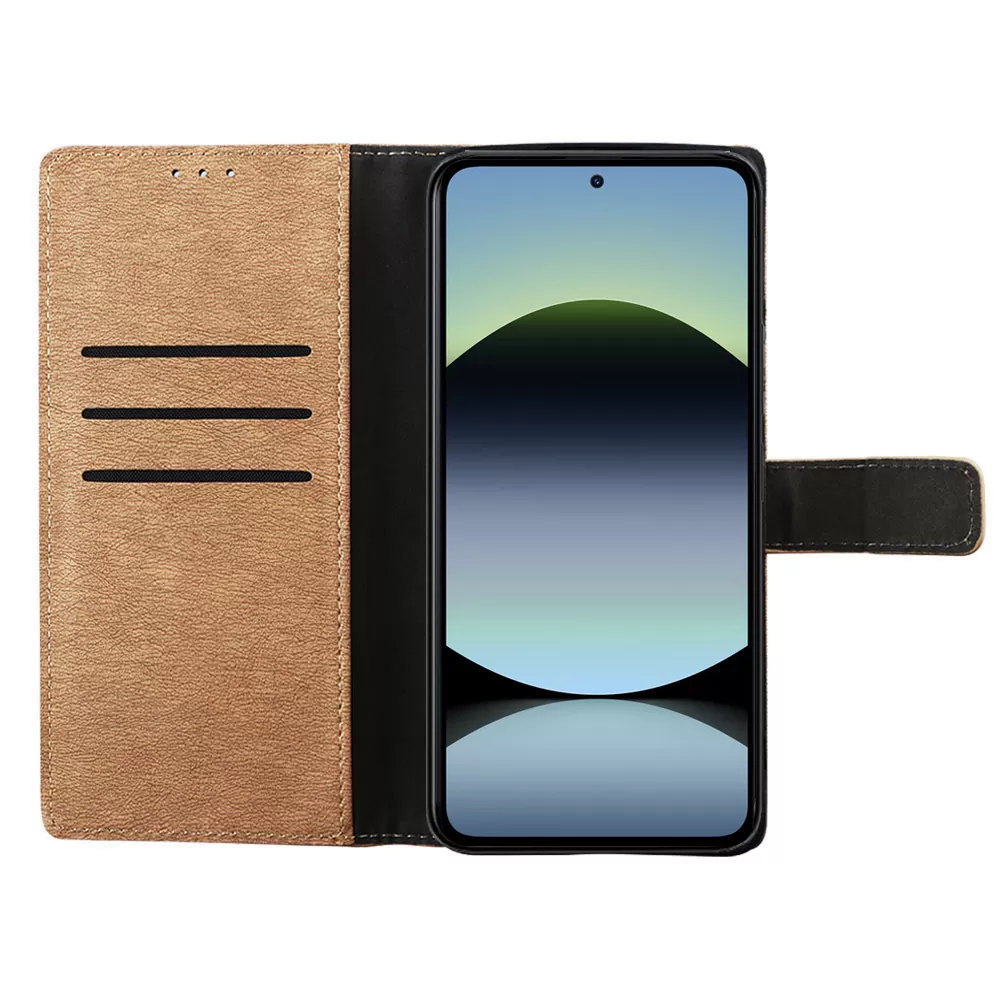 VOLTE-TEL ALLURE ΘΗΚΗ XIAOMI REDMI NOTE 14 4G 6.67in  MAGNET BOOK STAND CLIP GOLD - Image 6