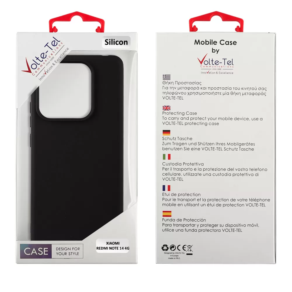 VOLTE-TEL SILICON TPU ΘΗΚΗ XIAOMI REDMI NOTE 14 4G 6.67in  CAMERA GUARD BLACK - Image 2
