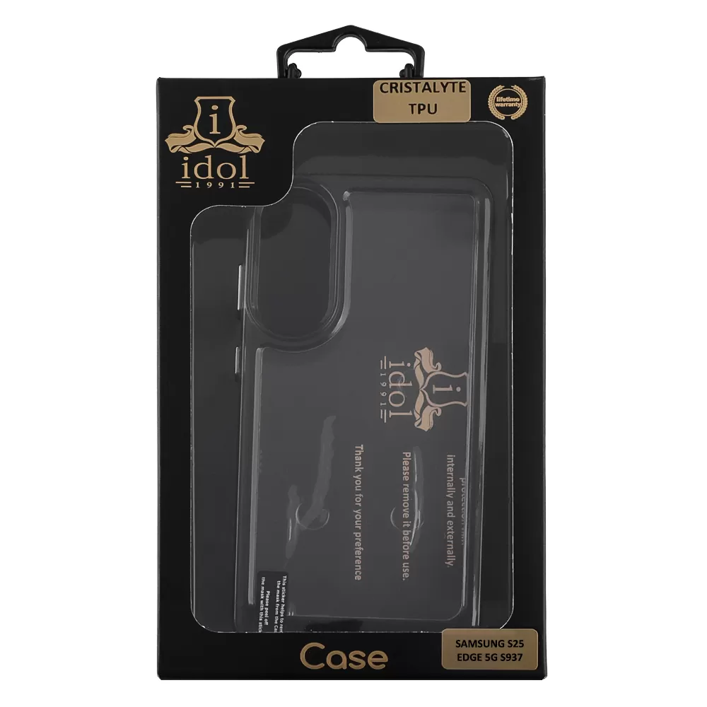 IDOL 1991 CRISTALYTE TPU ΘΗΚΗ SAMSUNG S25 EDGE 5G S937 6.66in  CAMERA GUARD ΔΙΑΦΑΝΗ ΓΚΡΙ - Image 2