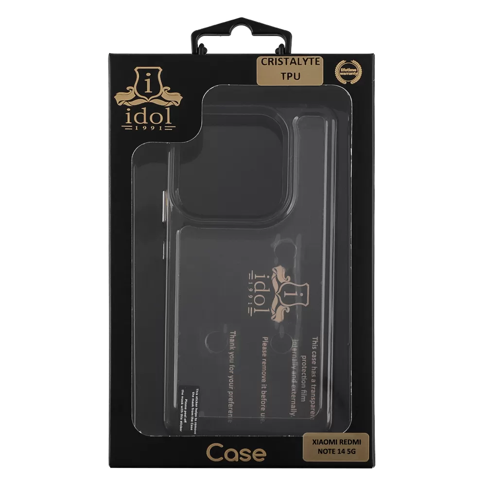 IDOL 1991 CRISTALYTE TPU ΘΗΚΗ XIAOMI REDMI NOTE 14 5G 6.67in  CAMERA GUARD ΔΙΑΦΑΝΗ ΓΚΡΙ - Image 2