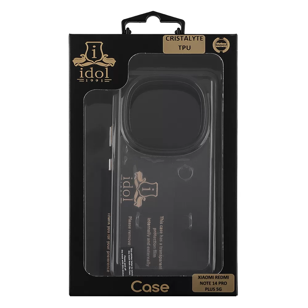 IDOL 1991 CRISTALYTE TPU ΘΗΚΗ XIAOMI REDMI NOTE 14 PRO PLUS 5G 6.67in  CAMERA GUARD ΔΙΑΦΑΝΗ ΓΚΡΙ - Image 2