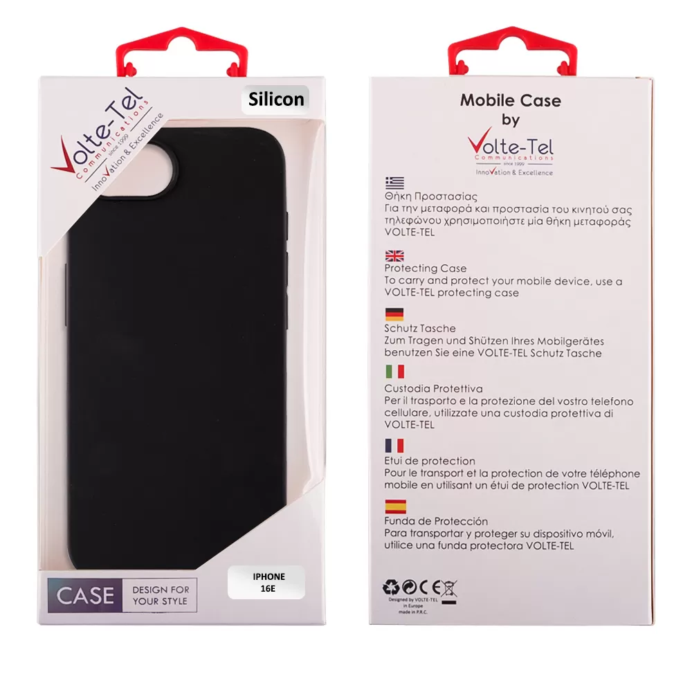 VOLTE-TEL SILICON TPU ΘΗΚΗ IPHONE 16E/ IPHONE 17E 6.1in  CAMERA GUARD BLACK - Image 2