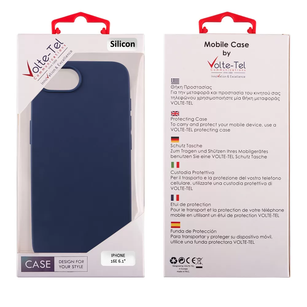 VOLTE-TEL SILICON TPU ΘΗΚΗ IPHONE 16E/ IPHONE 17E 6.1in  CAMERA GUARD BLUE - Image 2