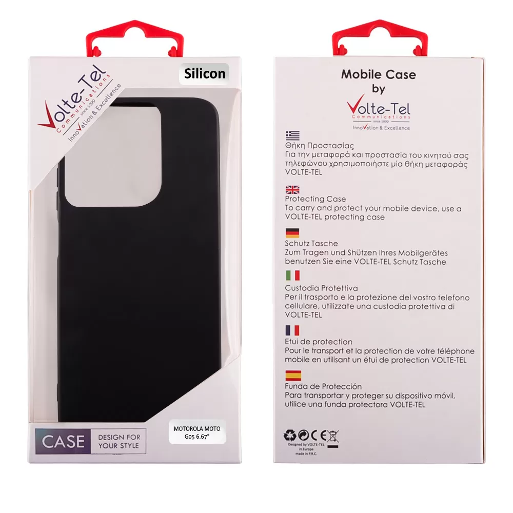 VOLTE-TEL SILICON TPU ΘΗΚΗ MOTOROLA MOTO G05 6.67in  BLACK - Image 2