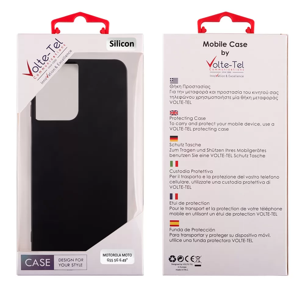 VOLTE-TEL SILICON TPU ΘΗΚΗ MOTOROLA MOTO G55 5G 6.49in  BLACK - Image 2