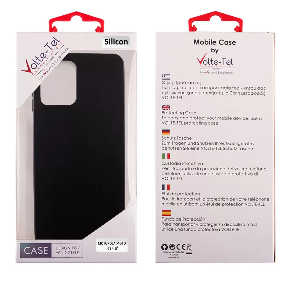 VOLTE-TEL SILICON TPU ΘΗΚΗ MOTOROLA MOTO G73 6.5in  BLACK - Image 2