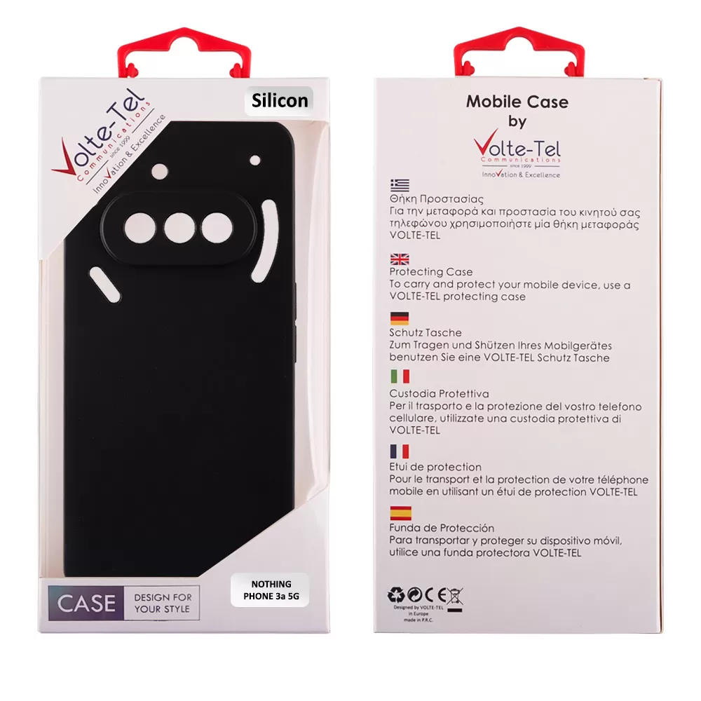 VOLTE-TEL SILICON TPU ΘΗΚΗ NOTHING PHONE 3a 5G 6.77in  FULL CAMERA PROTECTION BLACK - Image 2