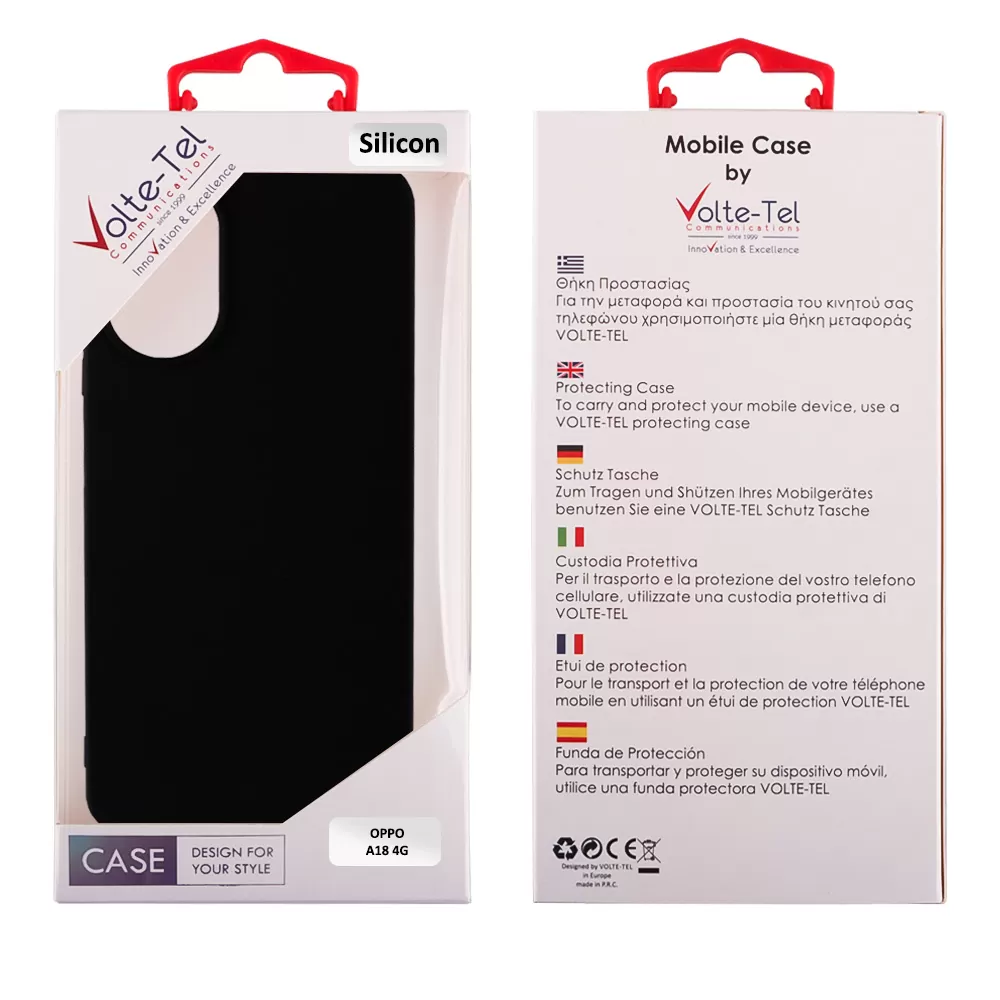 VOLTE-TEL SILICON TPU ΘΗΚΗ OPPO A38/A18 4G 6.56in  CAMERA GUARD BLACK - Image 2