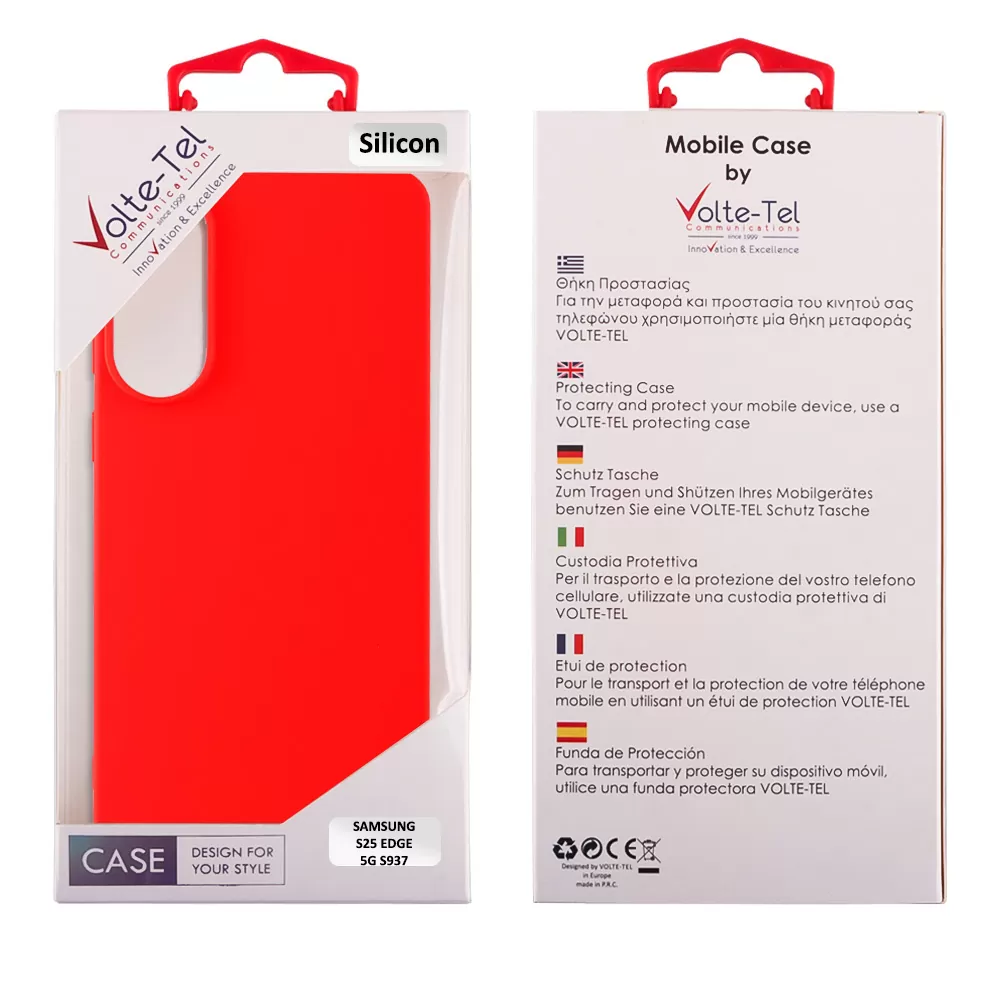 VOLTE-TEL SILICON TPU ΘΗΚΗ SAMSUNG S25 EDGE 5G S937 6.66in  CAMERA GUARD RED - Image 2