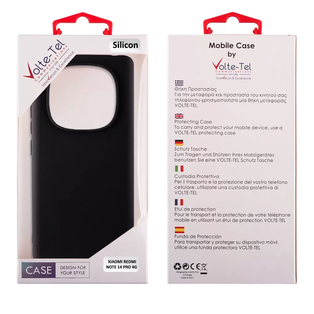 VOLTE-TEL SILICON TPU ΘΗΚΗ XIAOMI REDMI NOTE 14 PRO 4G 6.67in  CAMERA GUARD BLACK - Image 2