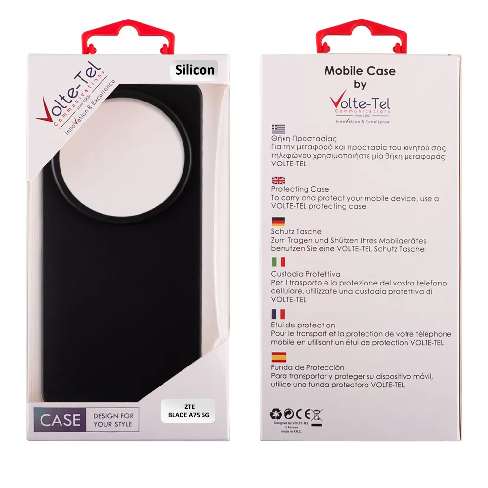 VOLTE-TEL SILICON TPU ΘΗΚΗ ZTE BLADE A75 5G 6.6in  CAMERA GUARD BLACK - Image 2