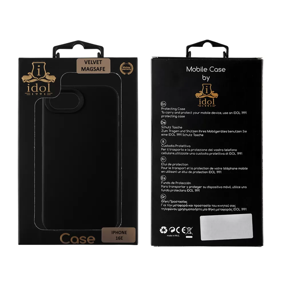 IDOL 1991 VELVET ELITE TPU ΘΗΚΗ IPHONE 16E/ IPHONE 17E 6.1in  4 SIDE CAMERA GUARD BLACK - Image 2