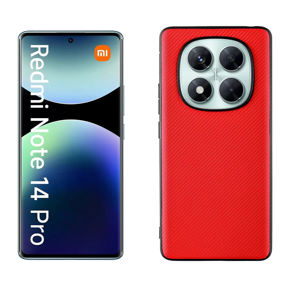 VOLTE-TEL CARBON LIFT ΘΗΚΗ XIAOMI REDMI NOTE 14 PRO 4G 6.67in  CAMERA GUARD RED - Image 5