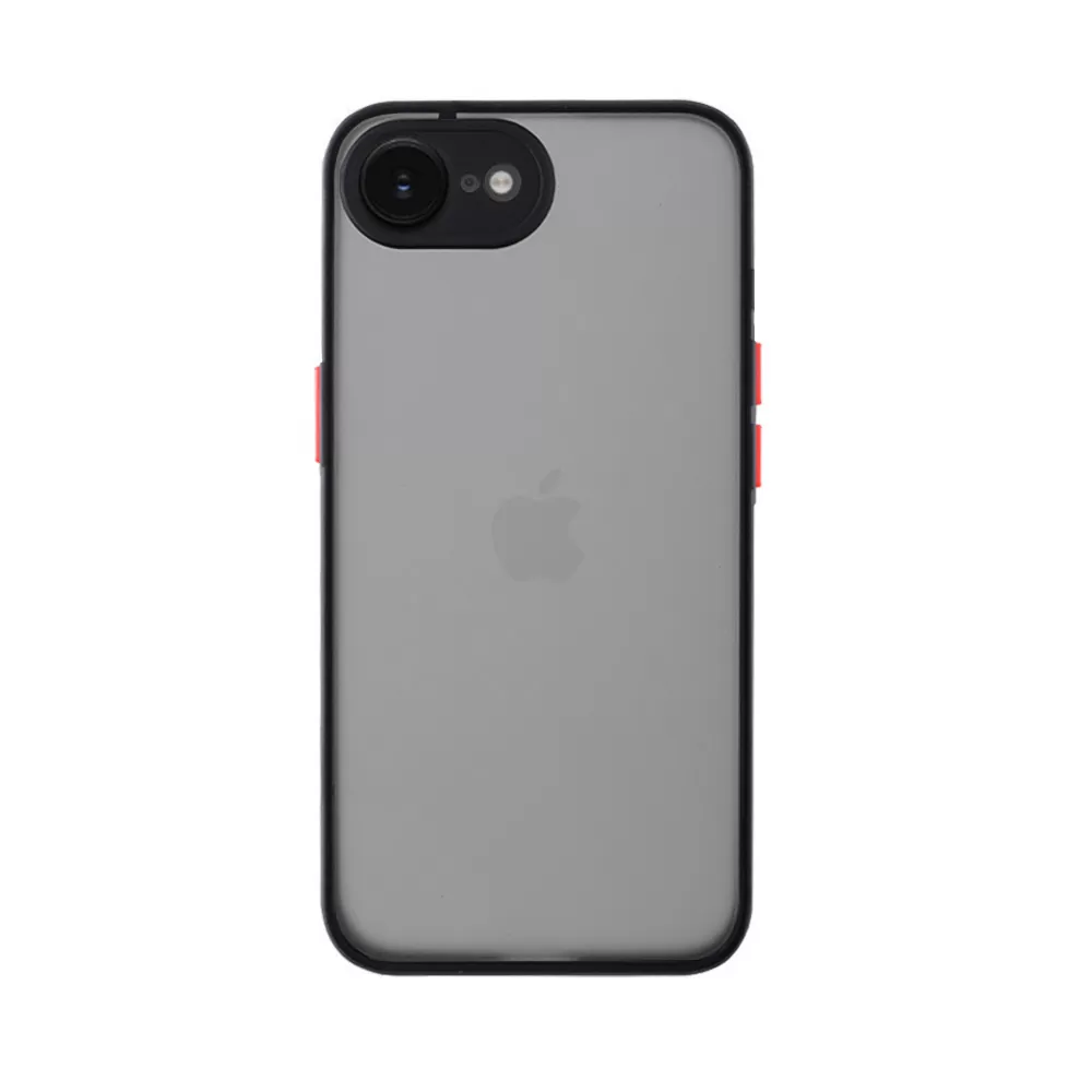 LIME HARDSHELL FUSION ΘΗΚΗ IPHONE 16E/ IPHONE 17E 6.1in  FULL CAMERA PROTECTION BLACK WITH RED KEYS - Image 6