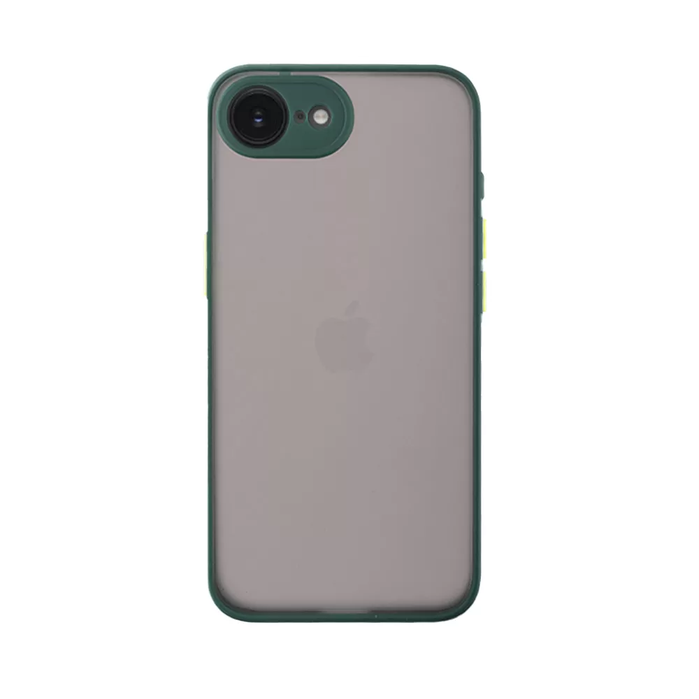 LIME HARDSHELL FUSION ΘΗΚΗ IPHONE 16E/ IPHONE 17E 6.1in  FULL CAMERA PROTECTION GREEN WITH YELLOW KEYS - Image 6