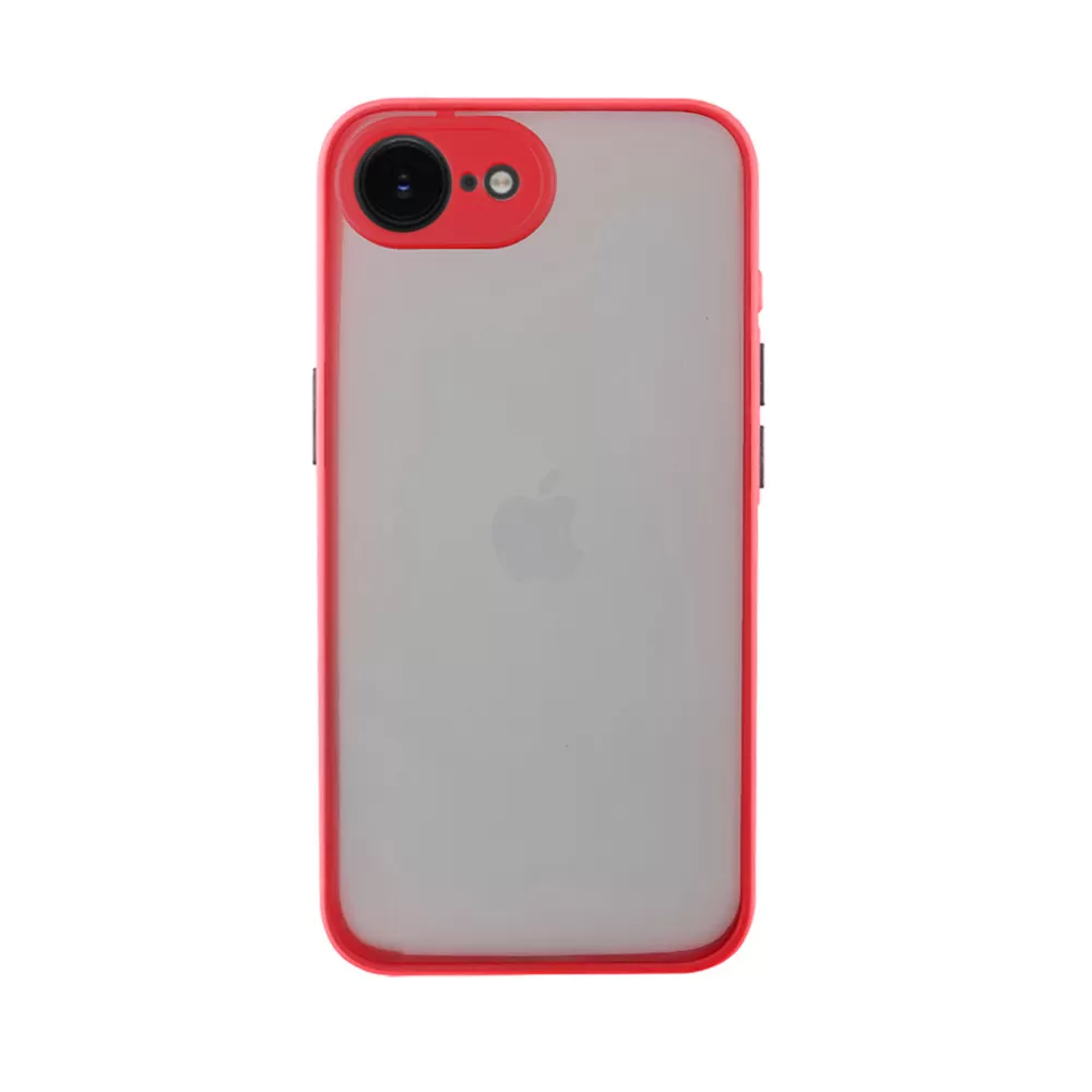 LIME HARDSHELL FUSION ΘΗΚΗ IPHONE 16E/ IPHONE 17E 6.1in  FULL CAMERA PROTECTION RED WITH BLACK KEYS - Image 6