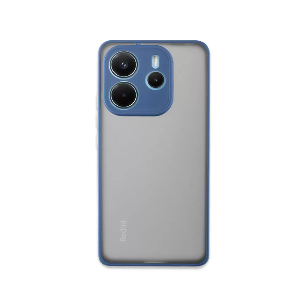 LIME HARDSHELL FUSION ΘΗΚΗ XIAOMI REDMI NOTE 14 4G 6.67in  FULL CAMERA PROTECTION BLUE WITH YELLOW KEYS - Image 6