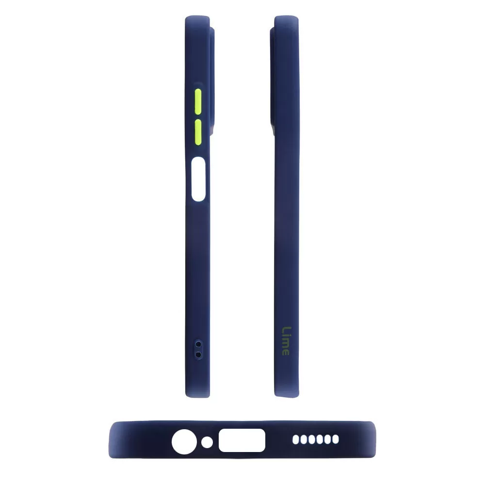 LIME HARDSHELL FUSION ΘΗΚΗ XIAOMI REDMI NOTE 14 4G 6.67in  FULL CAMERA PROTECTION BLUE WITH YELLOW KEYS - Image 5