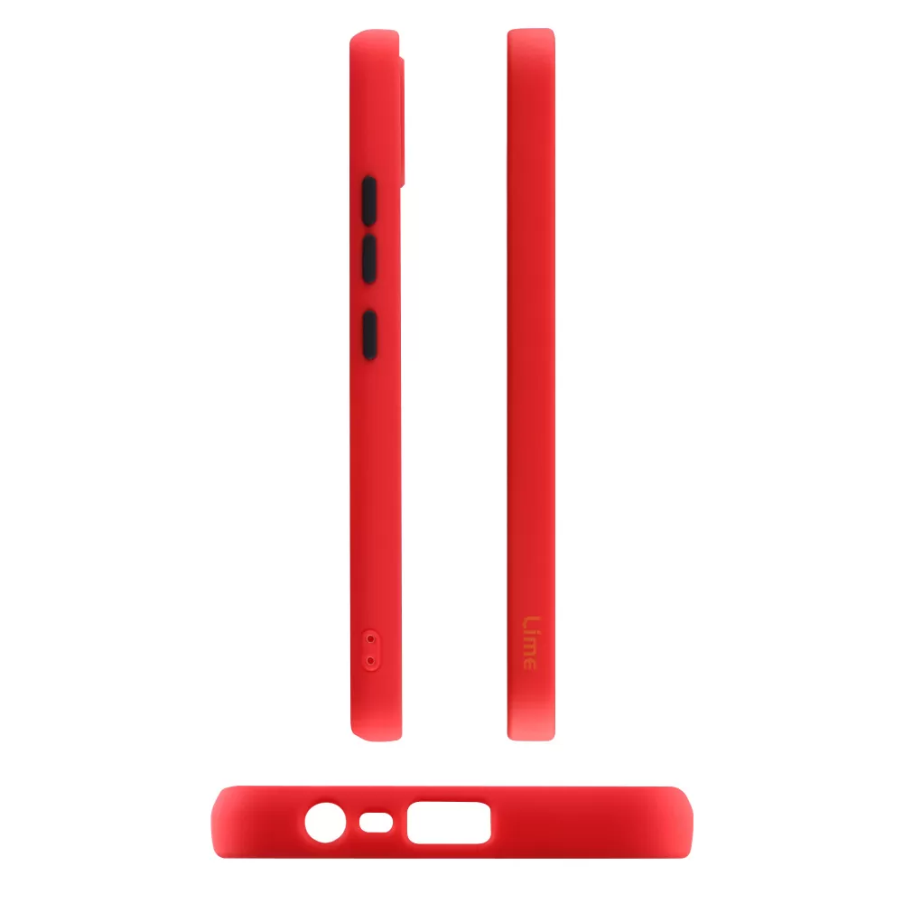 LIME HARDSHELL FUSION ΘΗΚΗ XIAOMI REDMI NOTE 14 4G 6.67in  FULL CAMERA PROTECTION RED WITH BLACK KEYS - Image 5