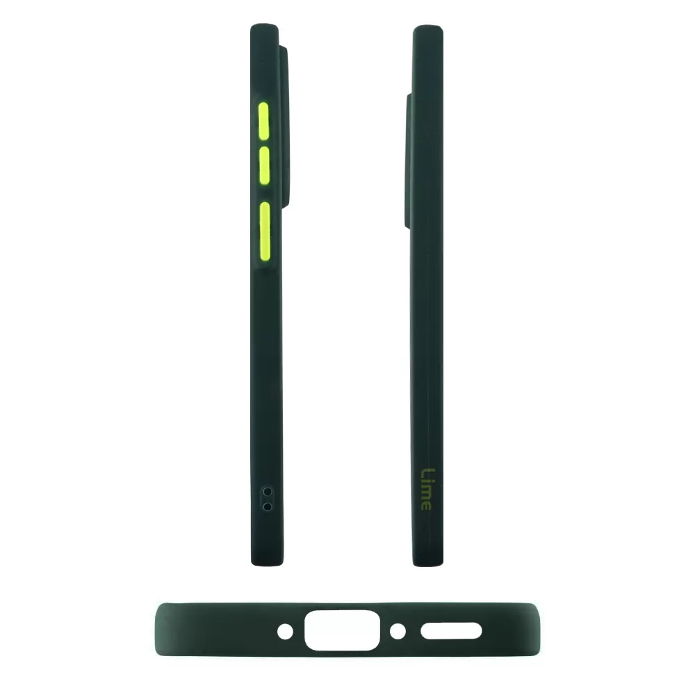 LIME HARDSHELL FUSION ΘΗΚΗ XIAOMI REDMI NOTE 14 PRO 4G 6.67in  FULL CAMERA PROTECTION GREEN WITH YELLOW KEYS - Image 5