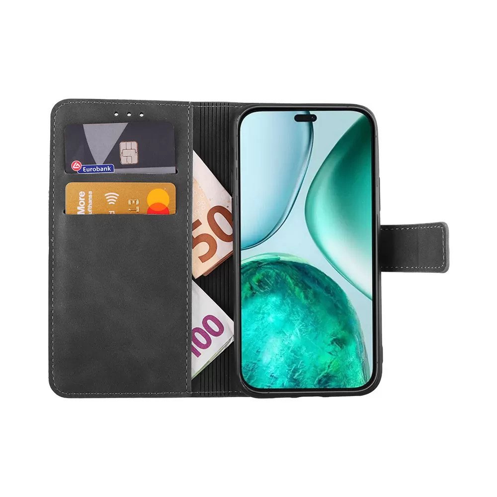 LIME ESSENTIAL ΘΗΚΗ HONOR X8C 6.7in  MAGNET BOOK STAND CLIP GREY - Image 5