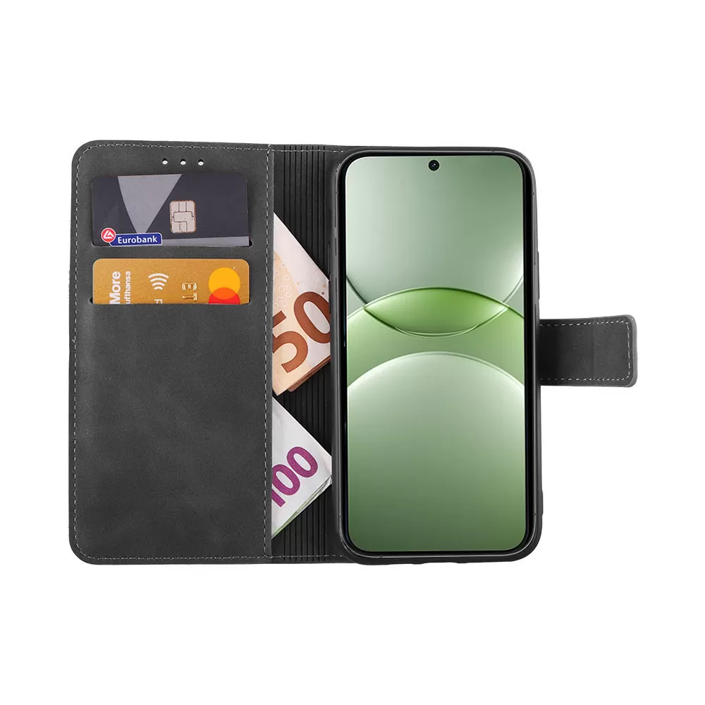 LIME ESSENTIAL ΘΗΚΗ HUAWEI NOVA 13 6.7in  MAGNET BOOK STAND CLIP GREY - Image 5