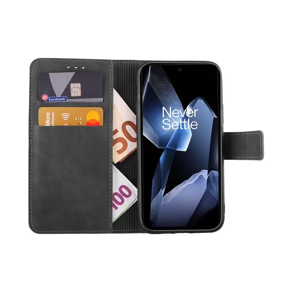 LIME ESSENTIAL ΘΗΚΗ ONEPLUS 13 5G 6.82in  MAGNET BOOK STAND CLIP GREY - Image 5